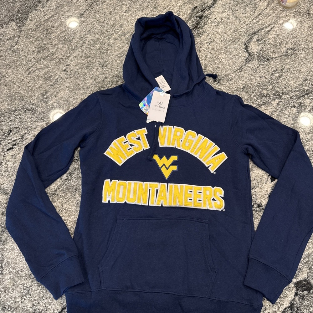 NCAA West Virginia Mountaineers Top of the World Sweatshirt Hoodie WV Medium G12